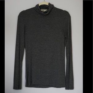 Zenana Outfitters Charcoal Turtleneck Top